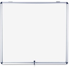 Bi-silque Dry Erase Board - 48" (4 ft) Width x 36" (3 ft) Height - Steel Surface - Aluminum Frame - Rectangle - 1 Each