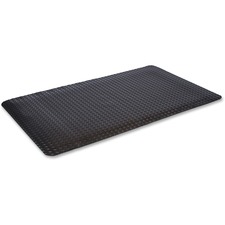 Floortex Anti-fatigue Mat - Assembly Line, Workstation - 36" (914.40 mm) Length x 24" (609.60 mm) Depth x 0.563" (14.29 mm) Thickness - Rectangular - Vinyl - Black - 1Each