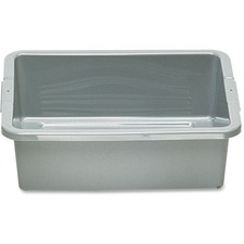 Rubbermaid Bus/Utility Box - Dishwasher Safe - Gray - Plastic Body - 1 Each