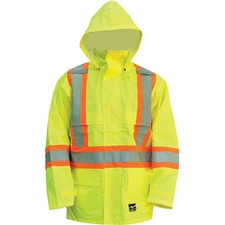 Viking Open Road 150D Jacket - Recommended for: Construction - Large Size - Rain Protection - Polyester, Mesh - Green - 1 Each