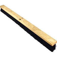 Genuine Joe Hardwood Block Broomhead - 2.75" (69.85 mm) Tampico Fiber Bristle - 36" (914.40 mm) Overall Length - 1 Each