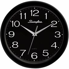 Swingline Wall Clock - Analog - Quartz - Black