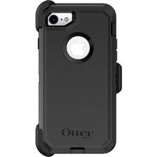 OtterBox Defender Rugged Carrying Case (Holster) Apple iPhone 7, iPhone 8, iPhone SE 2, iPhone SE 3 Smartphone - Black - Dirt Resistant, Bump Resistant, Scrape Resistant, Dirt Resistant Port, Dust Resistant Port, Lint Resistant Port, Wear Resistant Interi