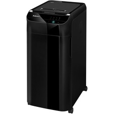 Fellowes AutoMax™ 350C Auto Feed Shredder - Non-continuous Shredder - Cross Cut - 350 Per Pass - for shredding Staples, Paper Clip, Paper, CD, DVD, Credit Card, Junk Mail - 0.2" x 1.5" Shred Size - P-4 - 3.35 m/min - 9" Throat - 45 Minute Run Time - 30 Minute Cool Down Time - 68.14 L Wastebin Capacity - Black