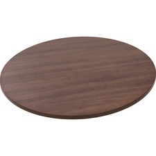 Lorell Woodstain Hospitality Round Tabletop - Walnut Round Top - 1" Table Top Thickness x 35.5" Table Top Diameter - Assembly Required