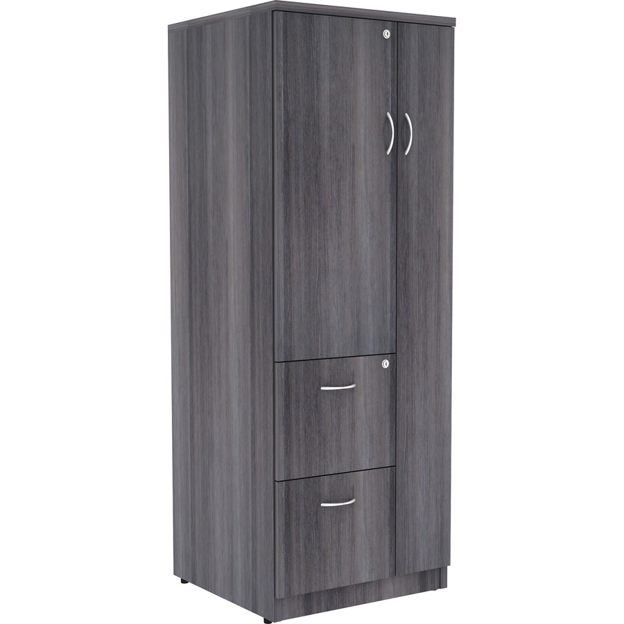 Llr69659 Lorell Relevance Tall Storage Cabinet 2 Drawer 236 X 236 X 656 2 2 Shelves Material Medium Density Fiberboard Mdf