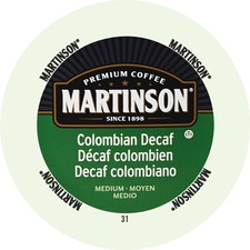 Martinson K-Cup Colombian Decaf Medium Roast Coffee - Medium - 24 / Box