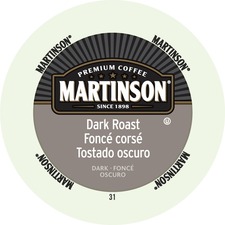 Martinson K-Cup Dark Roast Coffee Pods - Dark - 24 / Box