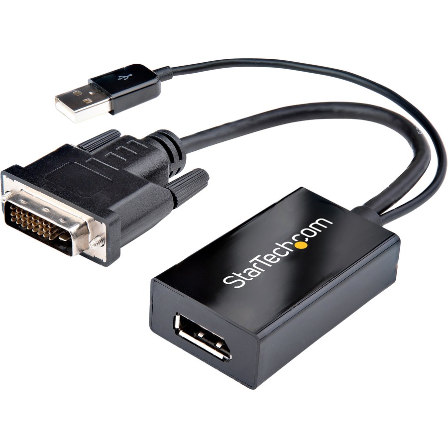 StarTech.com DVI to DisplayPort Adapter with USB Power - to DP Video Adapter - DVI to DisplayPort Converter - 1920 x 1200 Use this DVI to DisplayPort converter to connect