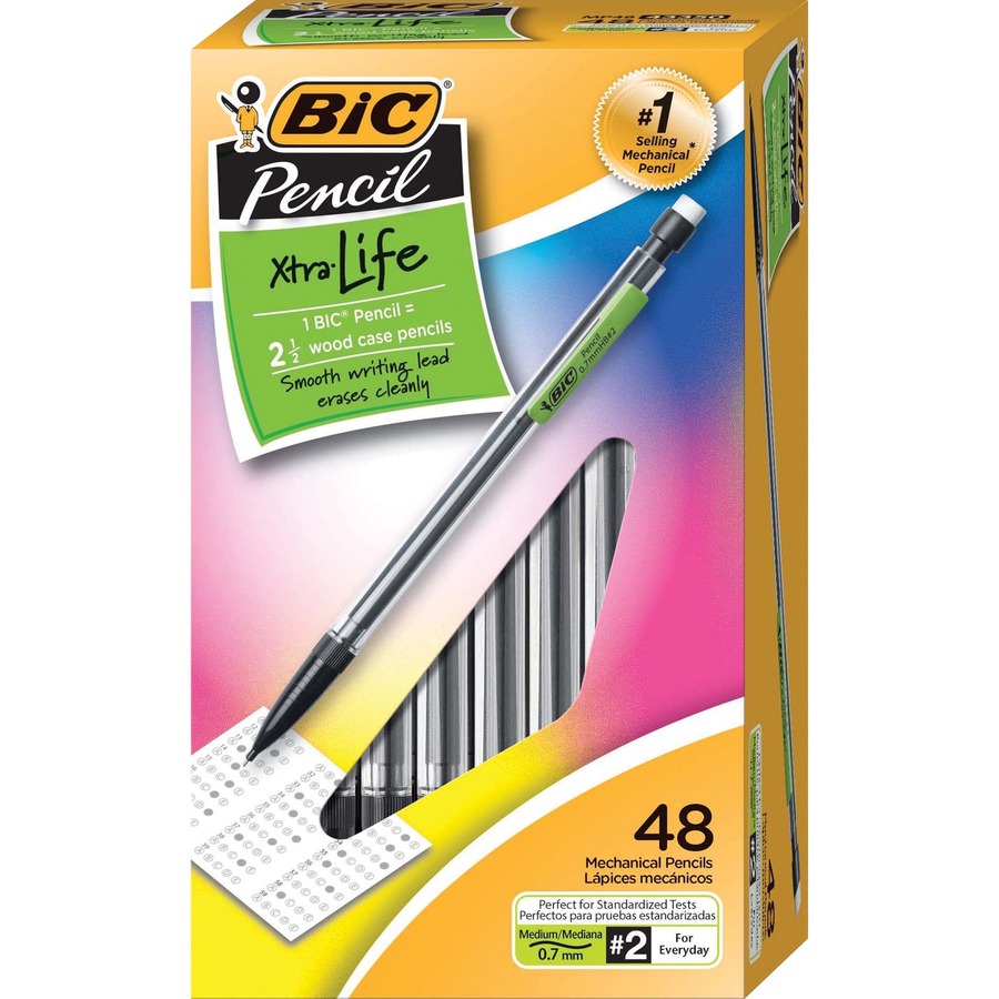 BIC America Nonrefillable Mechanical Pencils - 0.7 mm Lead Diameter -  Plastic Barrel - 48 / Box