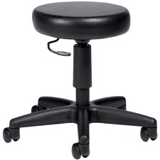 Offices to Go File Buddy&trade; Swivel Stools - Black Vinyl Seat - 1 Each