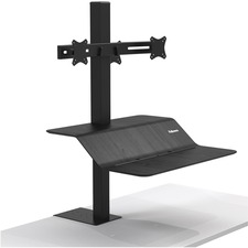 Fellowes Lotus&trade; VE Sit-Stand Workstation - Dual - 2 Display(s) Supported - 15.88 kg Load Capacity - 1 Each