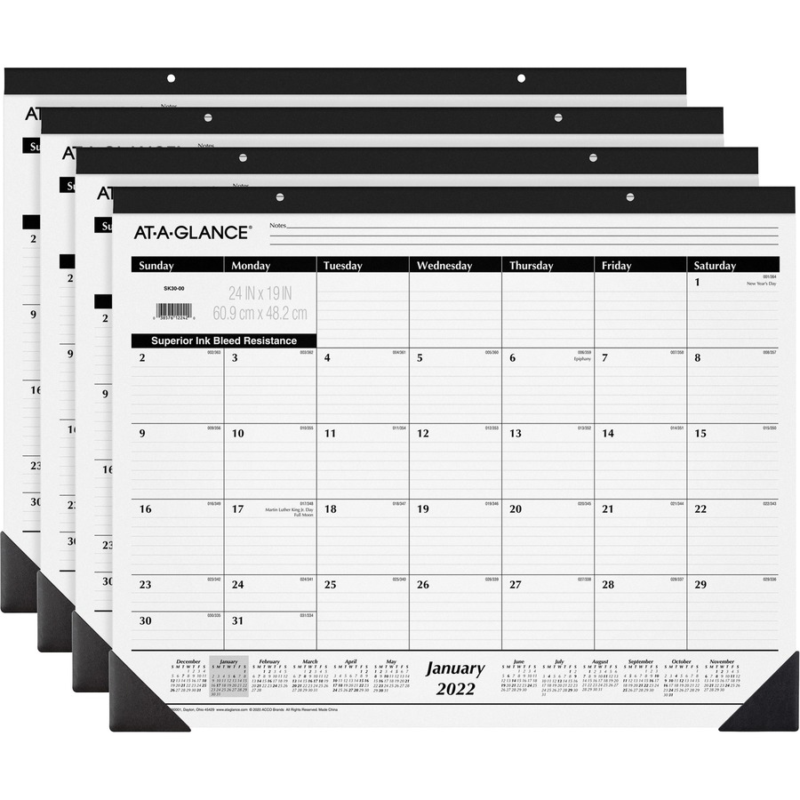AAGSK3000BD - At-A-Glance Classic Monthly Desk Pad - Monthly - 1 Year
