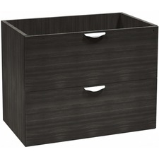 Heartwood Innovations Grey Dusk Laminate Desking - 35.5" x 21.8"28" , 0.5" Side Panel - File Drawer(s) - Finish: Gray Dusk
