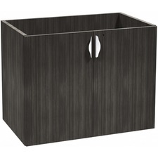 Heartwood Innovations Grey Dusk Laminate Desking Storage Cabinet - 35.5" x 21.8" x 28" - 2 Door(s) - Finish: Gray Dusk