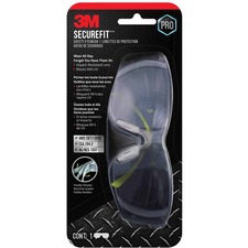 3M SecureFit Safety Eyewear - Ear, UVA, UVB, Eye Protection - Mirror Lens - Anti-fog, Lightweight, Impact Resistant, Padded - 1 Each