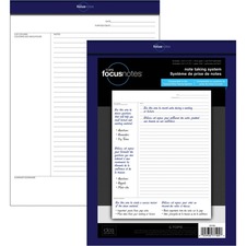 TOPS FocusNotes Legal Pads - 50 Sheets - Wire Bound - 8 1/2" x 11 3/4" - White Paper - Perforated - 1 Each