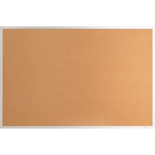 Lorell Bulletin Board - 48" (1219.20 mm) Height x 72" (1828.80 mm) Width - Cork Surface - Long Lasting, Warp Resistant - Silver Aluminum Frame - 1 Each