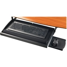 Lorell Underdesk Keyboard Drawer - 22.5" Width x 11.8" Depth - Black - 1