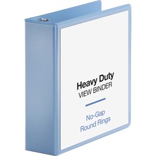 Business Source Round-ring View Binder - 3" Binder Capacity - Letter - 8 1/2" x 11" Sheet Size - 625 Sheet Capacity - Round Ring Fastener(s) - 2 Internal Pocket(s) - Polypropylene, Chipboard, Board - Light Blue - Wrinkle-free, Non-glare, Transfer Safe, Gap-free Ring, Durable, Sturdy, Clear Overlay - 1 Each