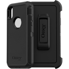 OtterBox Defender Rugged Carrying Case (Holster) Apple iPhone XS, iPhone X Smartphone - Black - Dirt Resistant, Bump Resistant, Scrape Resistant, Drop Resistant, Dust Proof Port, Dirt Resistant Port, Lint Resistant Port, Impact Resistant - Belt Clip - 6.0