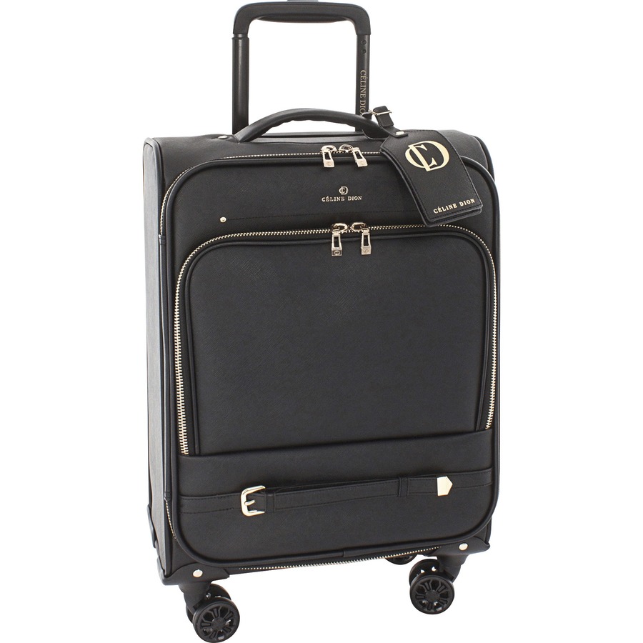 black and gold carry on luggage