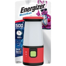 Energizer LED Emergency Lantern - LED - 500 lm LumenAA - Battery - Water Resistant - Red, Gray - 1 Each