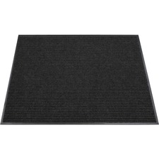 Floortex Eco Runner Wiper/Scraper Mat - Indoor - 60" (1524 mm) Length x 36" (914.40 mm) Width x 0.375" (9.53 mm) Thickness - Rectangular - Polyethylene Terephthalate (PET), Polypropylene - Charcoal - 1Each