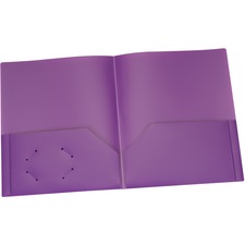 Oxford Letter Pocket Folder - 8 1/2" x 11" - 100 Sheet Capacity - 2 Internal Pocket(s) - Purple - 1 Each