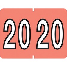 Pendaflex ID Label - "2020" - Rectangle - Pink - 500 / Box