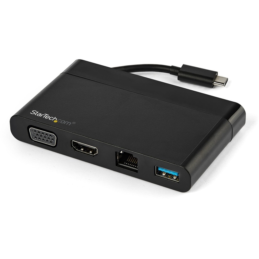 StarTech.com USB C Adapter with HDMI, VGA, Gb Ethernet & USB - C to HDMI or 1080p VGA Adapter Mini Dock Hub - Dock - 4-in-1 USB C