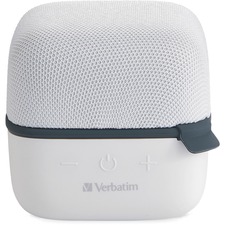 Verbatim Bluetooth Speaker System - White - 100 Hz to 20 kHz - TrueWireless Stereo - Battery Rechargeable - 1 Pack