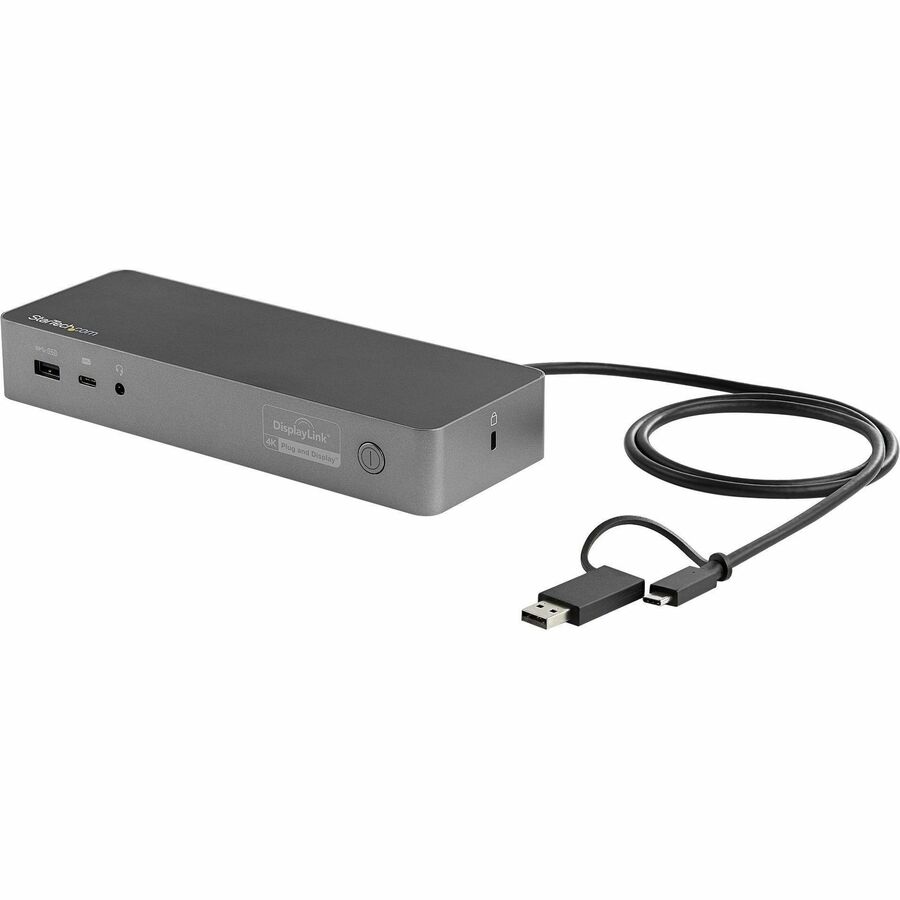 Star Tech.com USB-C & USB-A Dock - Hybrid Universal Docking w/ Power Delivery - Dual Monitor 4K 60Hz HDMI & DisplayPort - Universal Hybrid USB-A USB-C Docking Station for