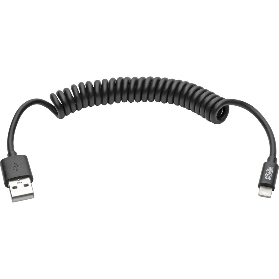 TRPM100004COILB - Tripp Lite Lightning Connector USB Coiled Cable - ft Lightning/USB Data Transfer Cable Desktop Computer, iPhone, iPad, iPod, Notebook, Charger - First End: - Second End: USB