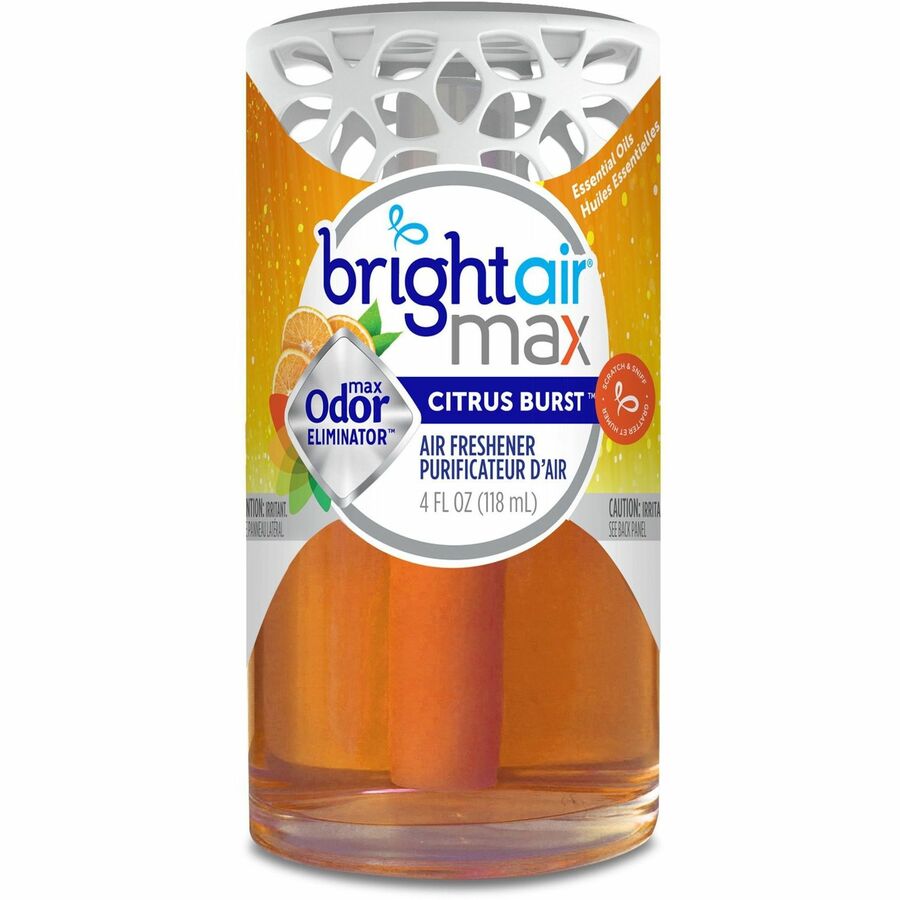 BRI900440 Bright Air Max Cool + Clean Odor Eliminator Liquid 4 fl oz (0.1 quart) Citrus
