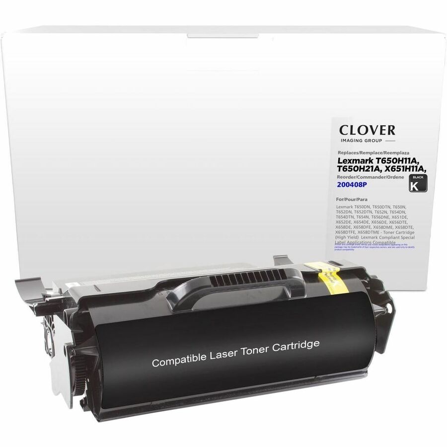 CIG Remanufactured High Laser Toner Cartridge - Compatible for Lexmark T650H11A, T650H21A, T650H04A, X651H11A, X651H21A - Black - 1 Each - 25000 Pages