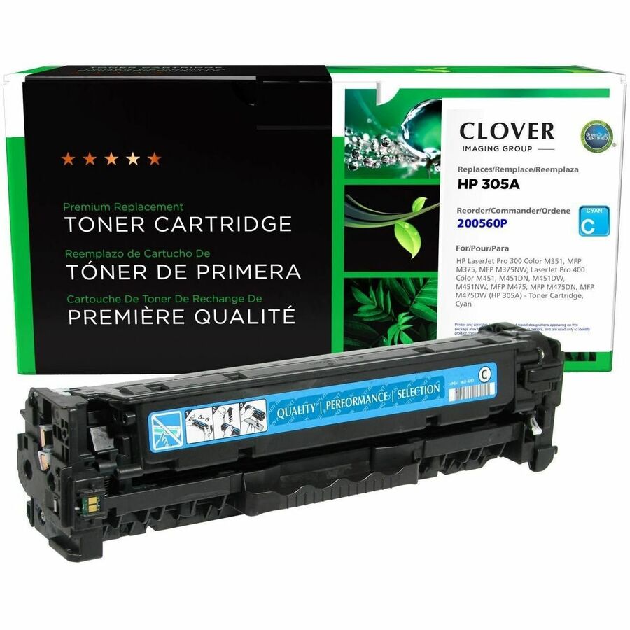 CIG Remanufactured Laser Toner Cartridge - Compatible for HP 305A - Cyan - 1 Each - 2600 Pages