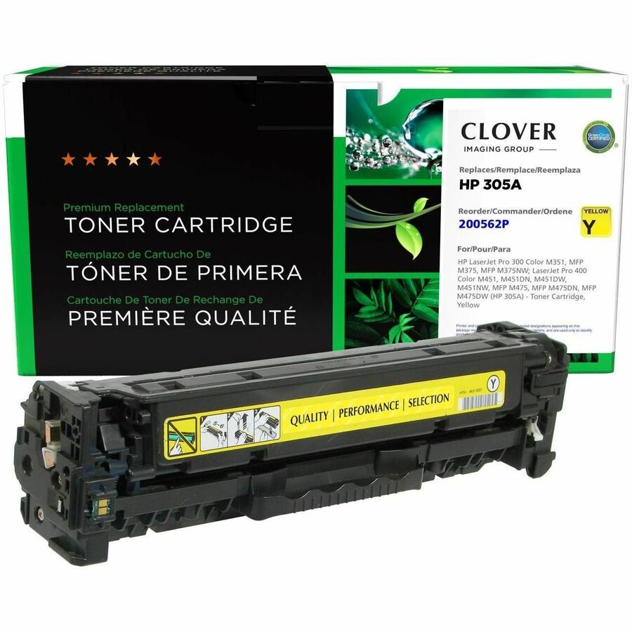 CIG Remanufactured Laser Toner Cartridge - Compatible for HP 305A - Yellow - 1 Each - 2400 Pages