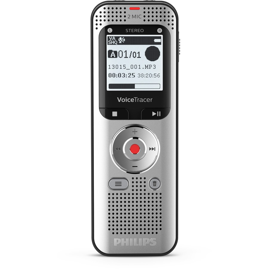 ambitie Ecologie Stoffig PSPDVT2050 - Philips Voice Tracer Audio Recorder - 8 GBSD, microSD  Supported - 1.3" LCD - MP3, WAV - Headphone - 2370 HourspeaceRecording Time  - Portable - Office Supply Hut