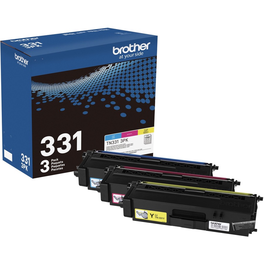 Brother TN331 Standard Laser Toner Cartridge Multi-pack - Cyan, Magenta, Yellow - 3 / Box -