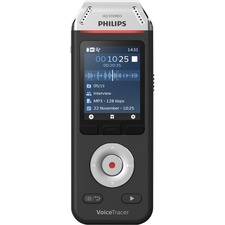 Philips VoiceTracer Audio Recorder - 8 GBmicroSD Supported - 2" LCD - MP3, WAV, WMA - Headphone - 2147 HourspeaceRecording Time - Portable