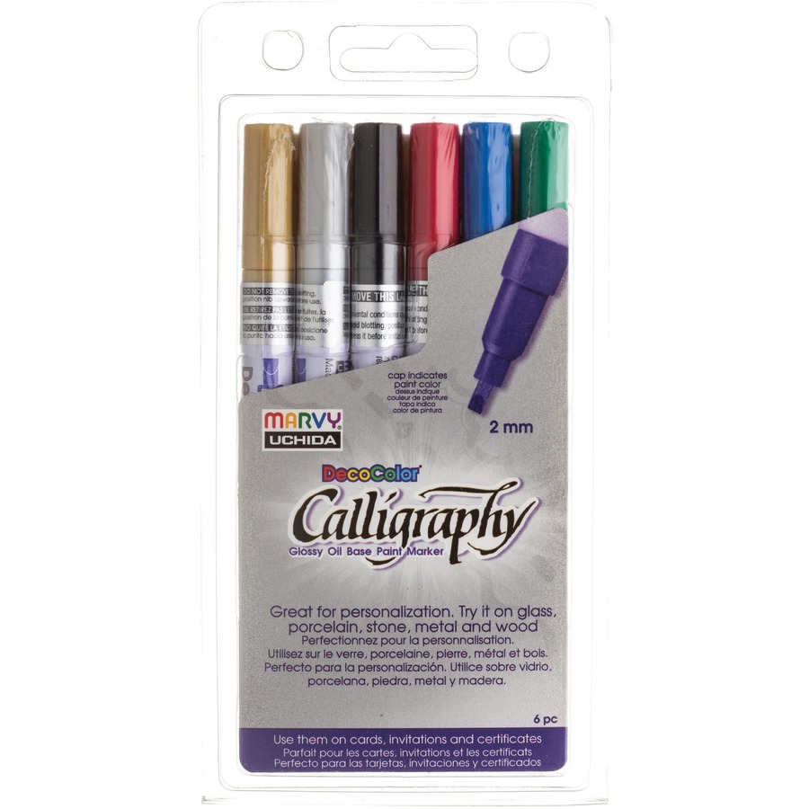 METALLIC MARKERS..PACKAGE OF 4 ASSORTED COLORS 2.MM 