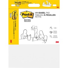 Post-it Super Sticky Easel Pad - 20 Sheets - White Paper - Super Sticky, Portable, Self-stick, Resist Bleed-through, Removable, Sturdy Back - Recycled - 1 Each