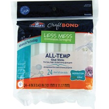 Elmers Craft Bond All-Temp Full Glue Gun Sticks - 24 / Pack - Clear