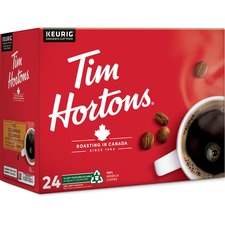 Tim Hortons K-Cup Columbian Medium Dark Roast Coffee - Compatible with Keurig K-Cup Brewer - 24 / Box