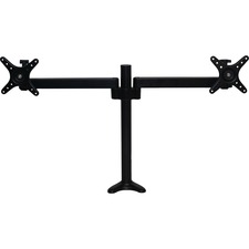Victor Desk Mount for Monitor, Desk Mount - Black - 2 Display(s) Supported - 23" Screen Support - 13.61 kg Load Capacity - 1 Each