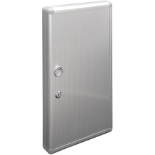 Royal Sovereign KMCS-24/ Aluminum Key Cabinets - Hook Style - 8.7" x 12.8" x 2.2" - Security Lock, Pre-drilled Mounting Hole - Silver - Aluminum