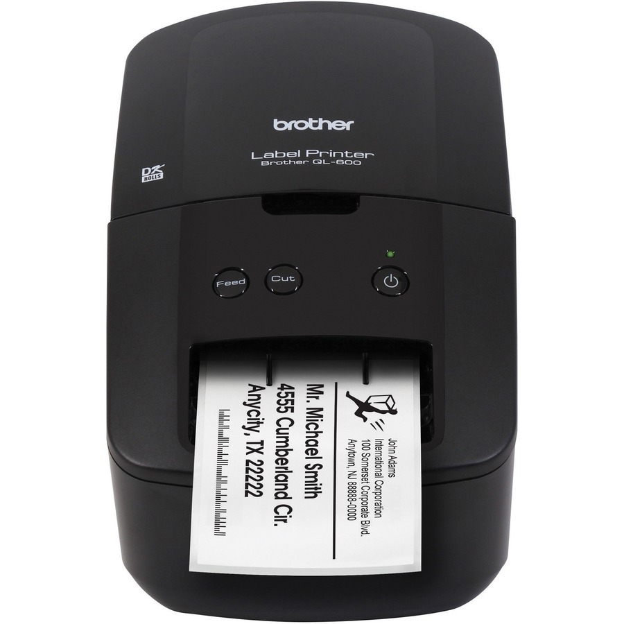 QL-600 Desktop Direct Thermal Printer - Monochrome - Label Print - USB - 2.40" Print Width - 2.80 in/s Mono - 300 x 600 dpi 1.14" , 2.44" , 0.67" ,