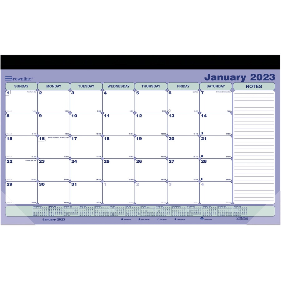 Brownline Magnetic Calendar - Monthly - 1 Year - January 2022 Till December 2022 - 1 Month Single Page Layout - Twin Wire - Desk Pad - Multi - Chipboard, Paper -