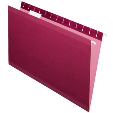 TOPS Legal Hanging Folder - 8 1/2" x 14" - Burgundy - 25 / Box